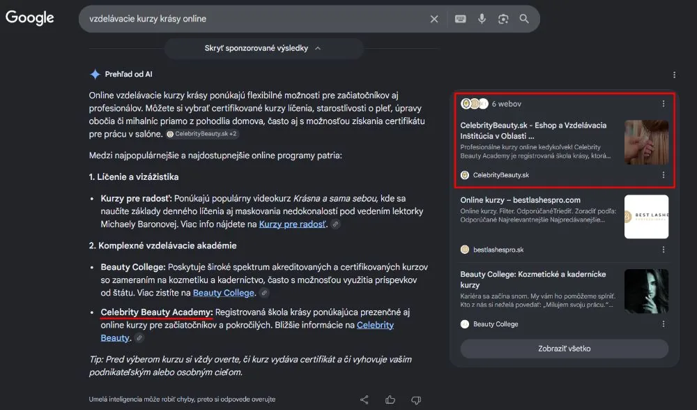 Výsledok vyhľadávania kurzy krásy